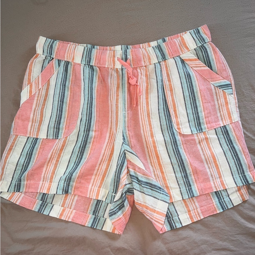 Lane Bryant striped linen shorts- sz 18/20‎
